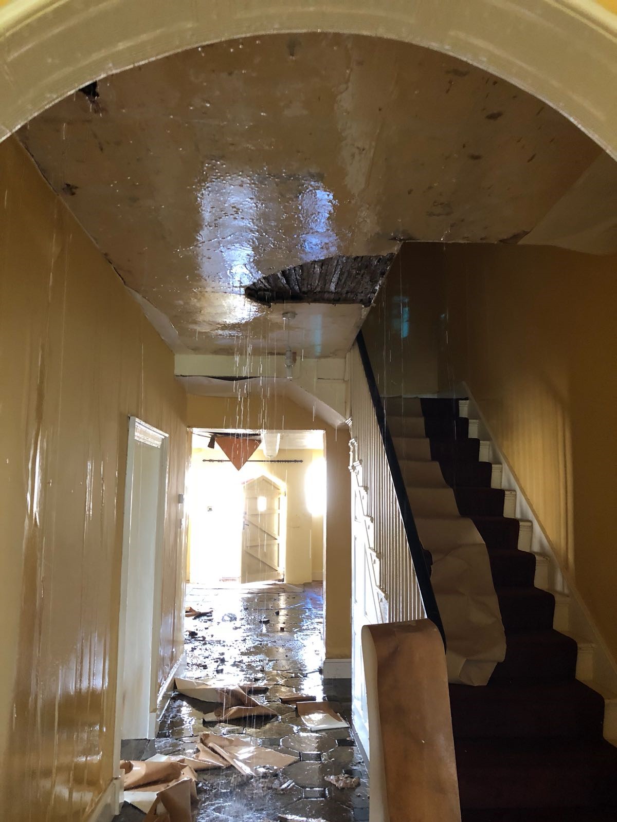 Flooded property – burst pipes